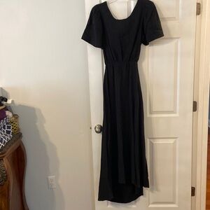 ELOQUII Maxi Dress size 16 length 54” color black bust 34” flat open back